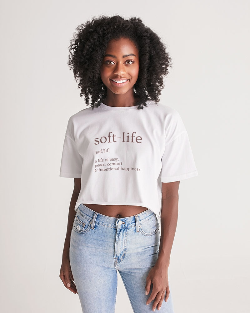 Soft Life Women's Lounge Cropped Tee